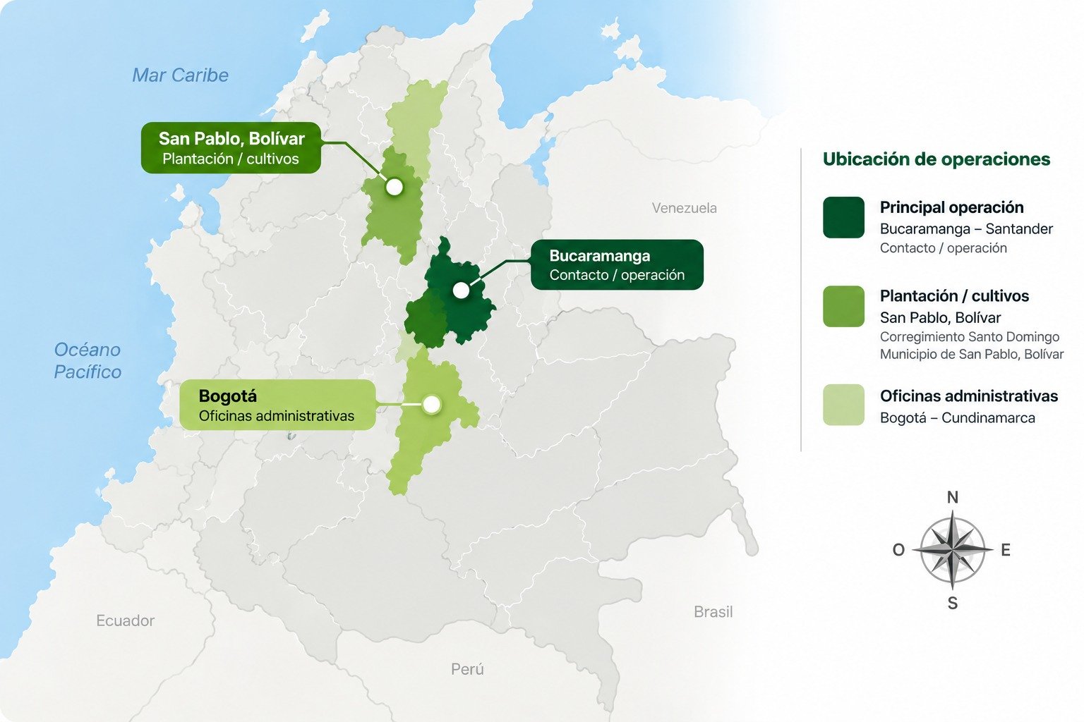 Mapa de Cobertura San Pablo y Simití - Sur de Bolívar